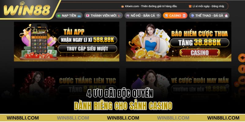 4 ưu đãi độc quyền dành riêng cho sảnh casino