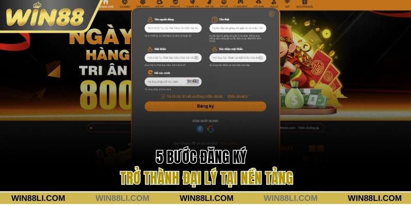 5 bước đăng ký trở thành đại lý tại nền tảng