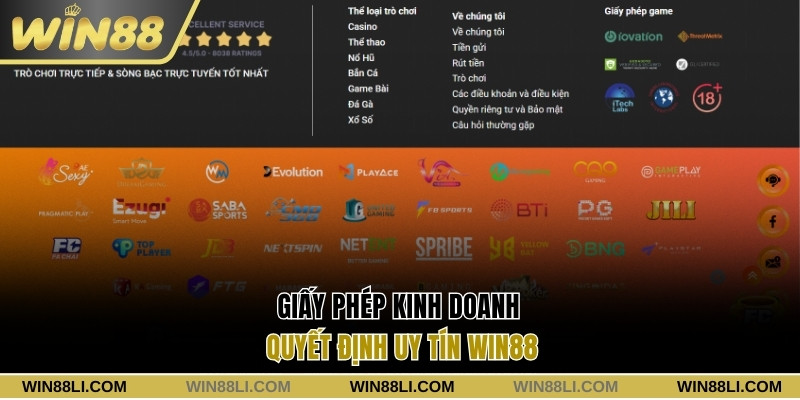Giấy phép kinh doanh quyết định uy tín Win88