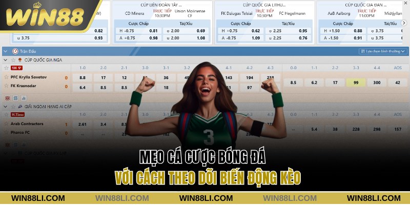 Mẹo cá cược bóng đá với cách theo dõi biến động